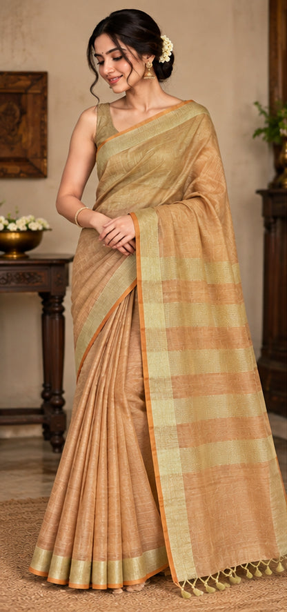 Tissue Linen Saree