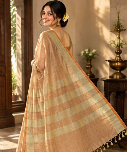 Tissue Linen Saree