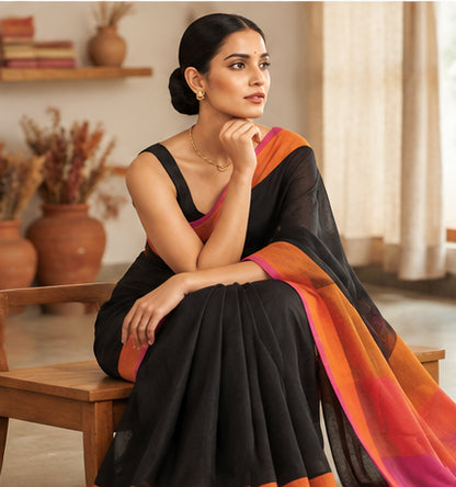 Linen by Linen Yarn Dye Plain Saree